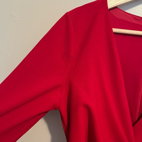 DKNY Long-Sleeve Surplice-Neck Faux-Wrap Dress - Picture 8 of 15